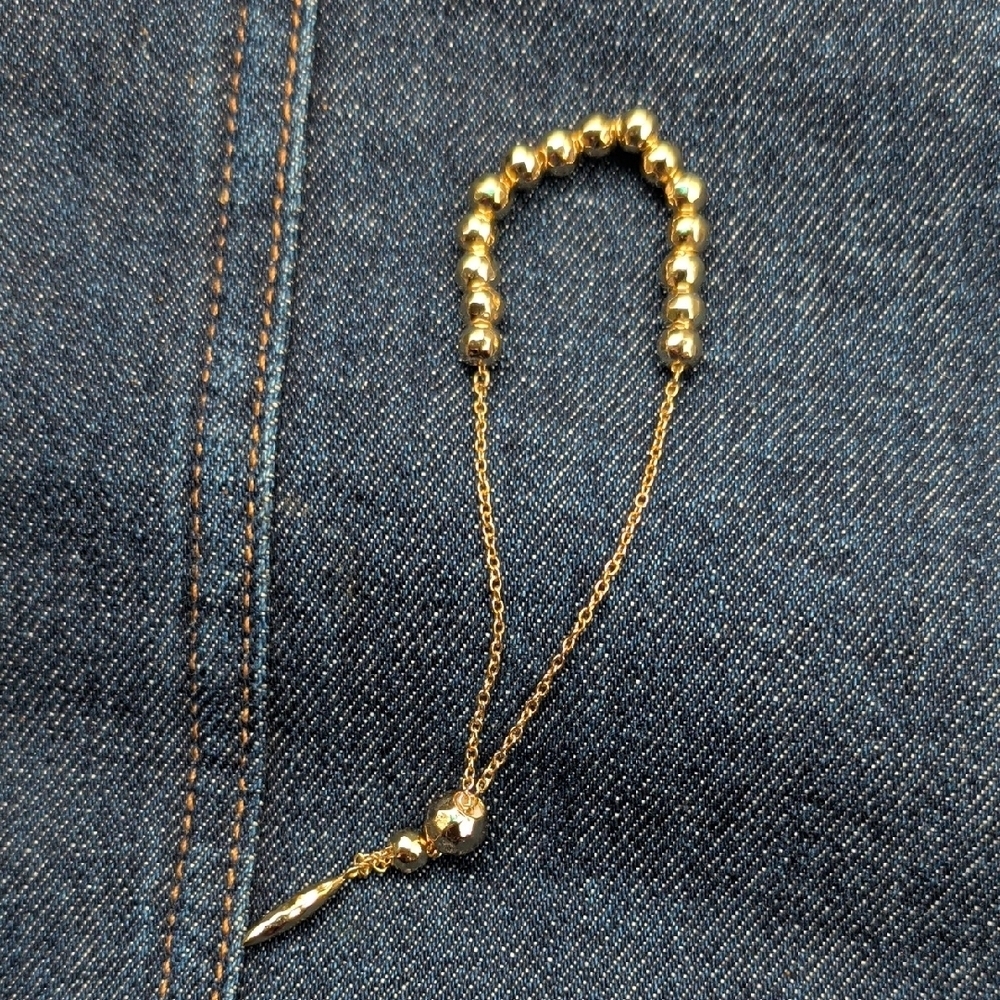 Gorjana Laguna Elegant Gold Beaded Adjustable Bracelet